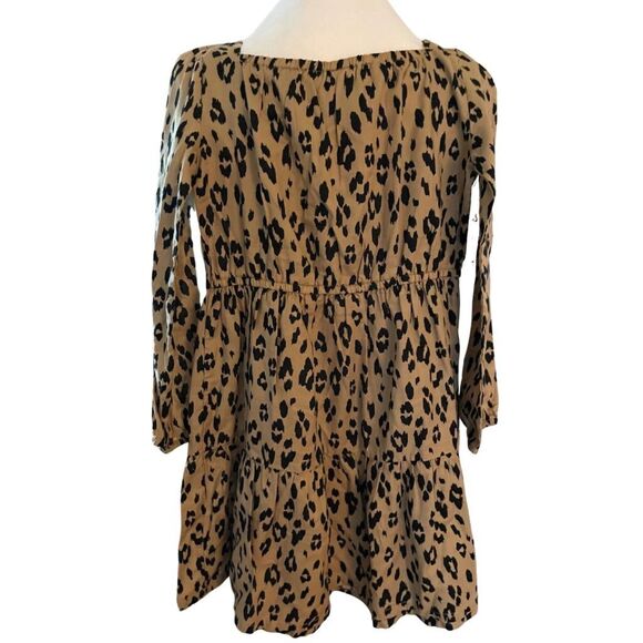 Carter's Kid Girls Leopard Print Dress Size 8 NWT Cotton Casual Party Cute - Picture 3 of 11